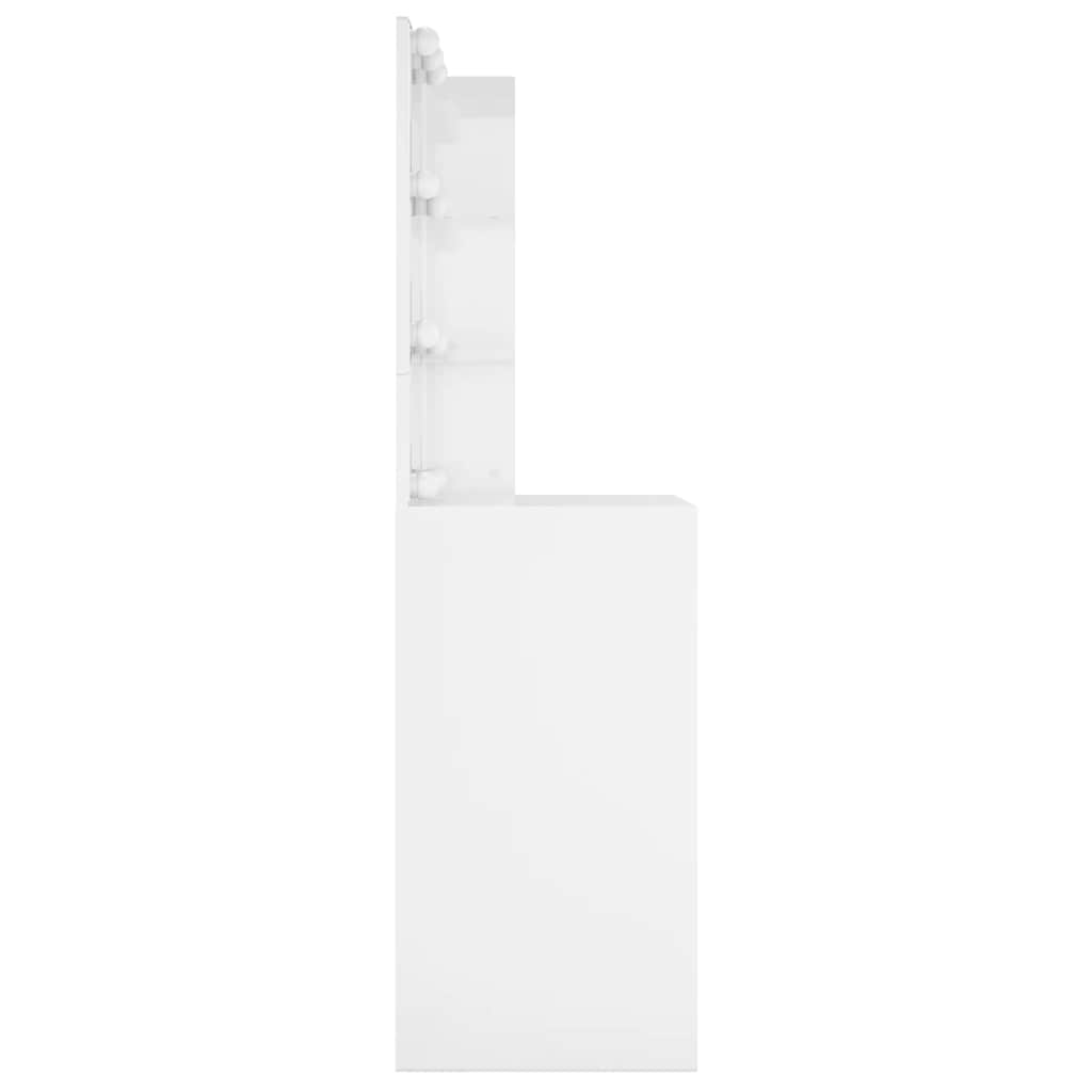Coiffeuse avec LED Blanc brillant 60x40x140 cm - XIOS