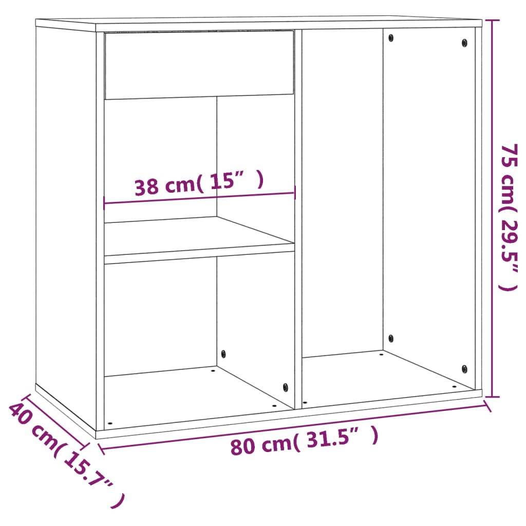 Armoire à cosmétiques Blanc 80x40x75 cm Bois d'ingénierie - XIOS