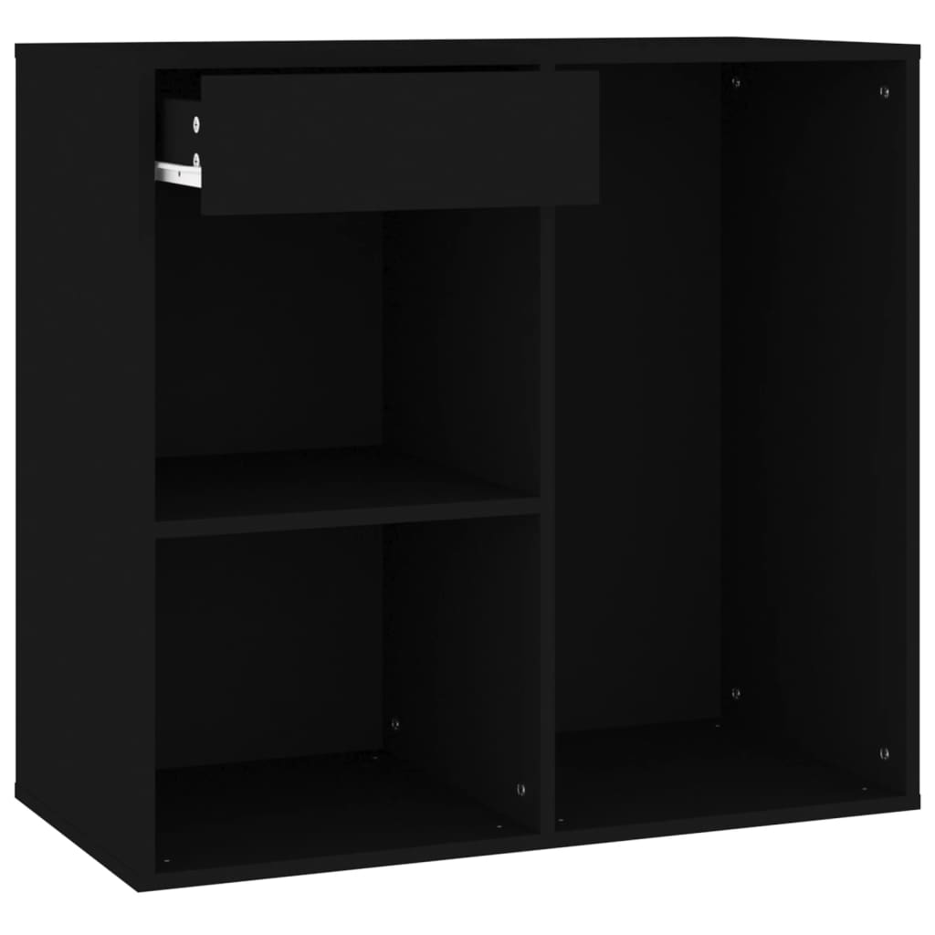 Armoire à cosmétiques noir 80x40x75 cm bois d'ingénierie - XIOS