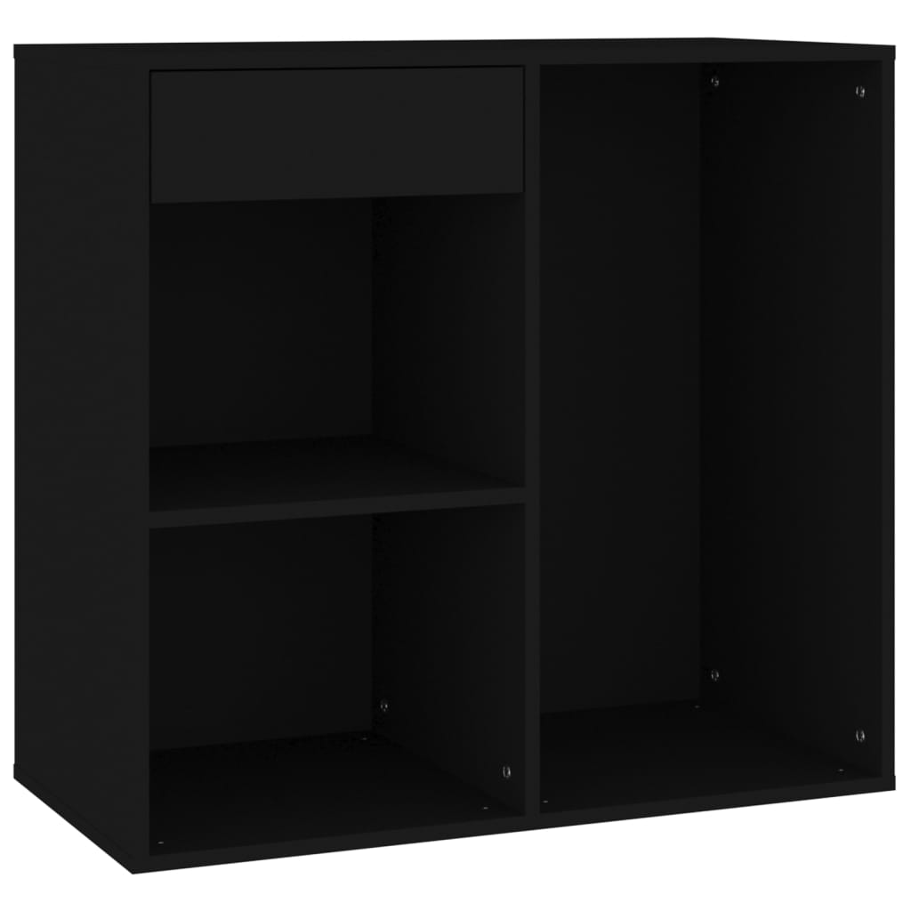 Armoire à cosmétiques noir 80x40x75 cm bois d'ingénierie - XIOS
