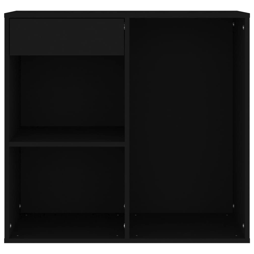 Armoire à cosmétiques noir 80x40x75 cm bois d'ingénierie - XIOS