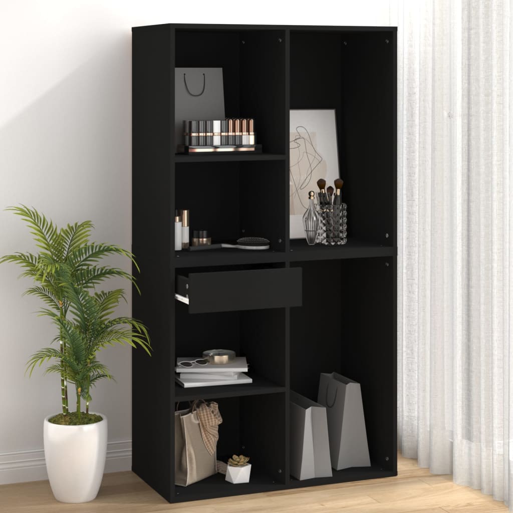 Armoire à cosmétiques noir 80x40x75 cm bois d'ingénierie - XIOS