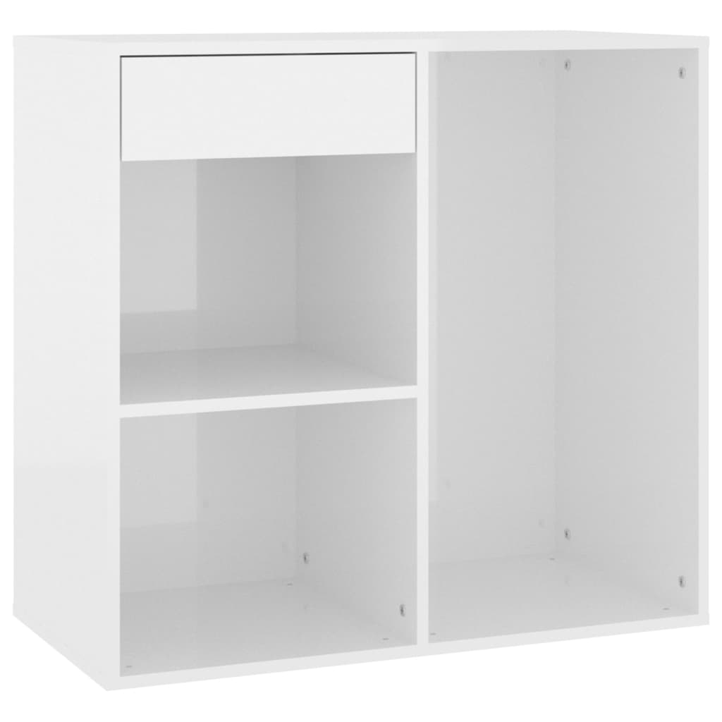 Armoire cosmétique Blanc brillant 80x40x75 cm Bois d'ingénierie - XIOS