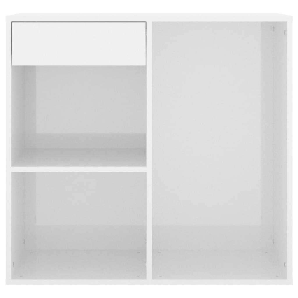 Armoire cosmétique Blanc brillant 80x40x75 cm Bois d'ingénierie - XIOS