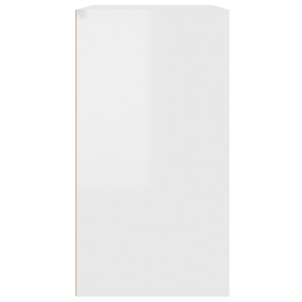 Armoire cosmétique Blanc brillant 80x40x75 cm Bois d'ingénierie - XIOS