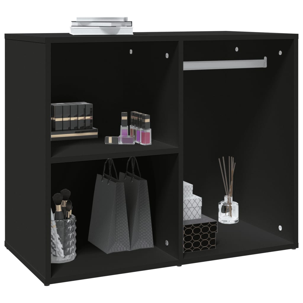 Armoire de dressing noir 80x40x65 cm bois d'ingénierie - XIOS