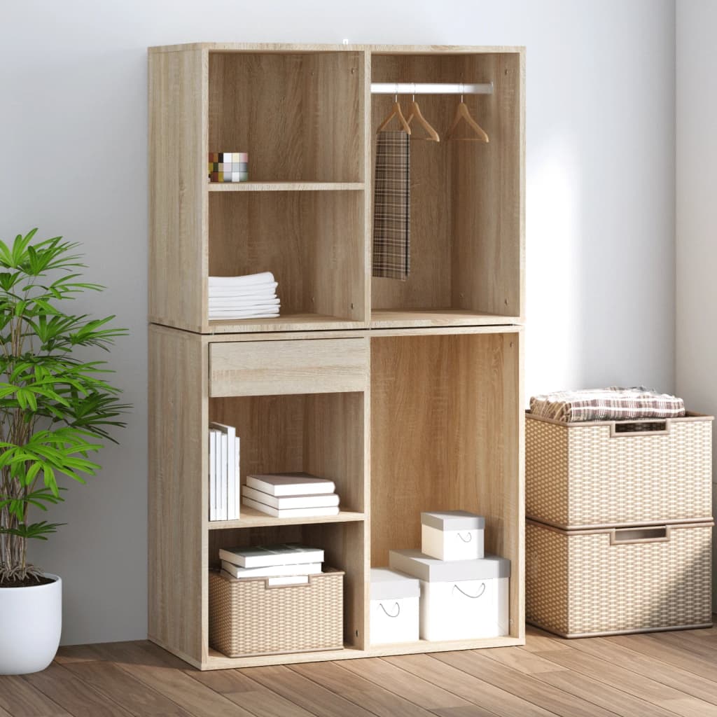 Armoire de dressing Chêne Sonoma 80x40x65 cm Bois d'ingénierie - XIOS