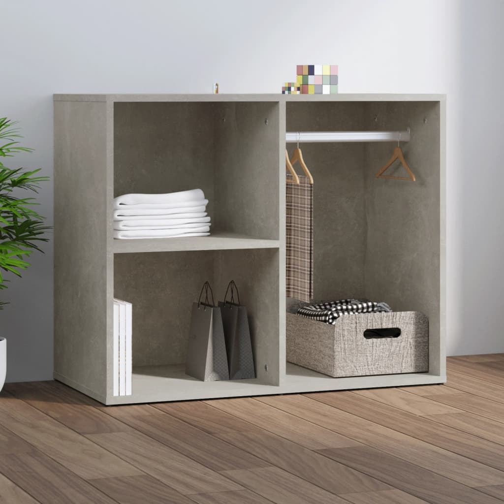 Armoire de dressing Gris béton 80x40x65 cm Bois d'ingénierie - XIOS