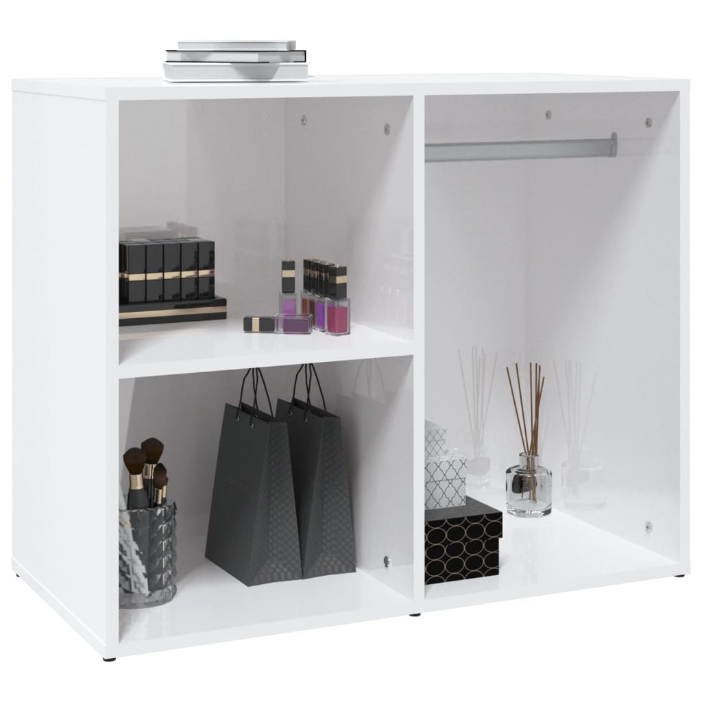 Armoire de dressing Blanc brillant 80x40x65cm Bois d'ingénierie - XIOS