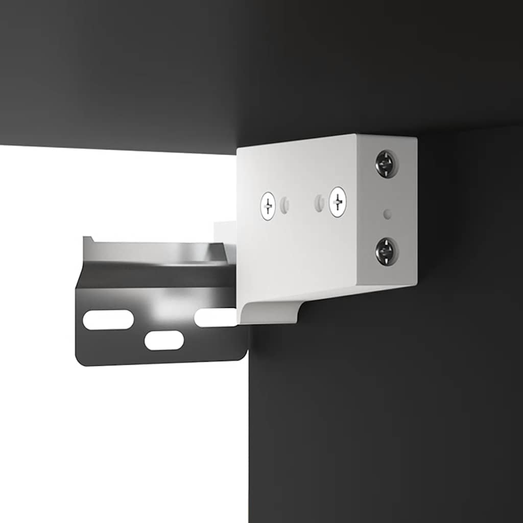 Armoire à miroir avec LED noir 76x15x55 cm - XIOS
