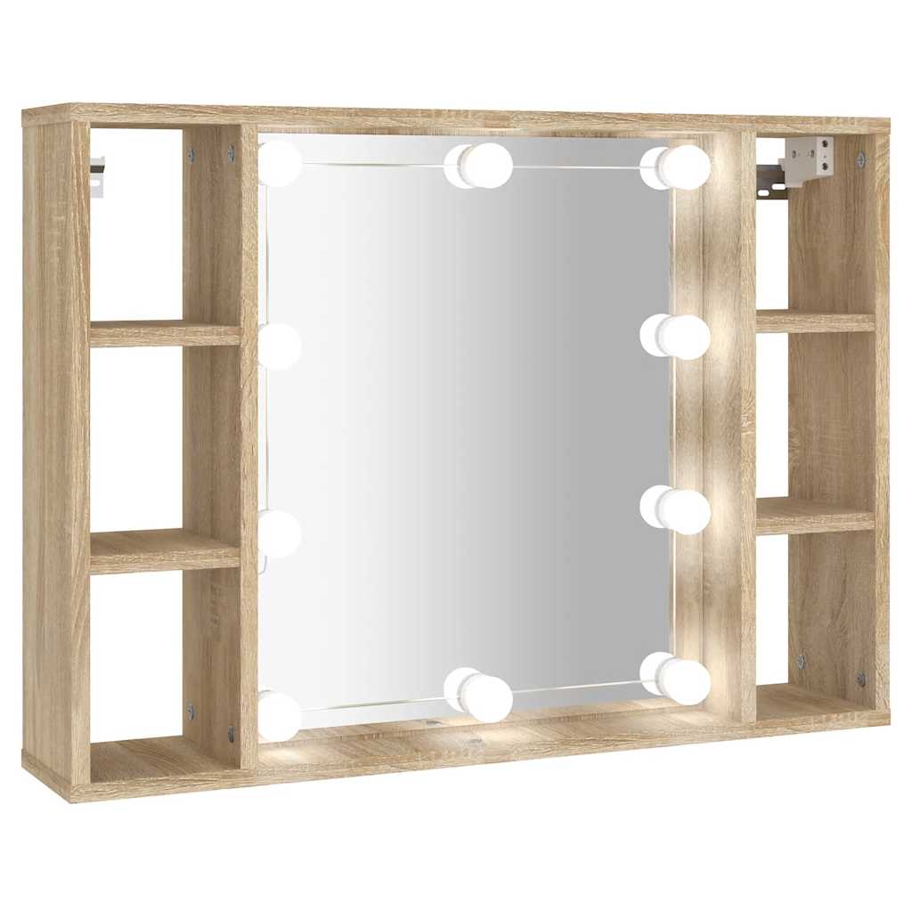 Armoire de miroir avec LED Chêne sonoma 76x15x55 cm - XIOS
