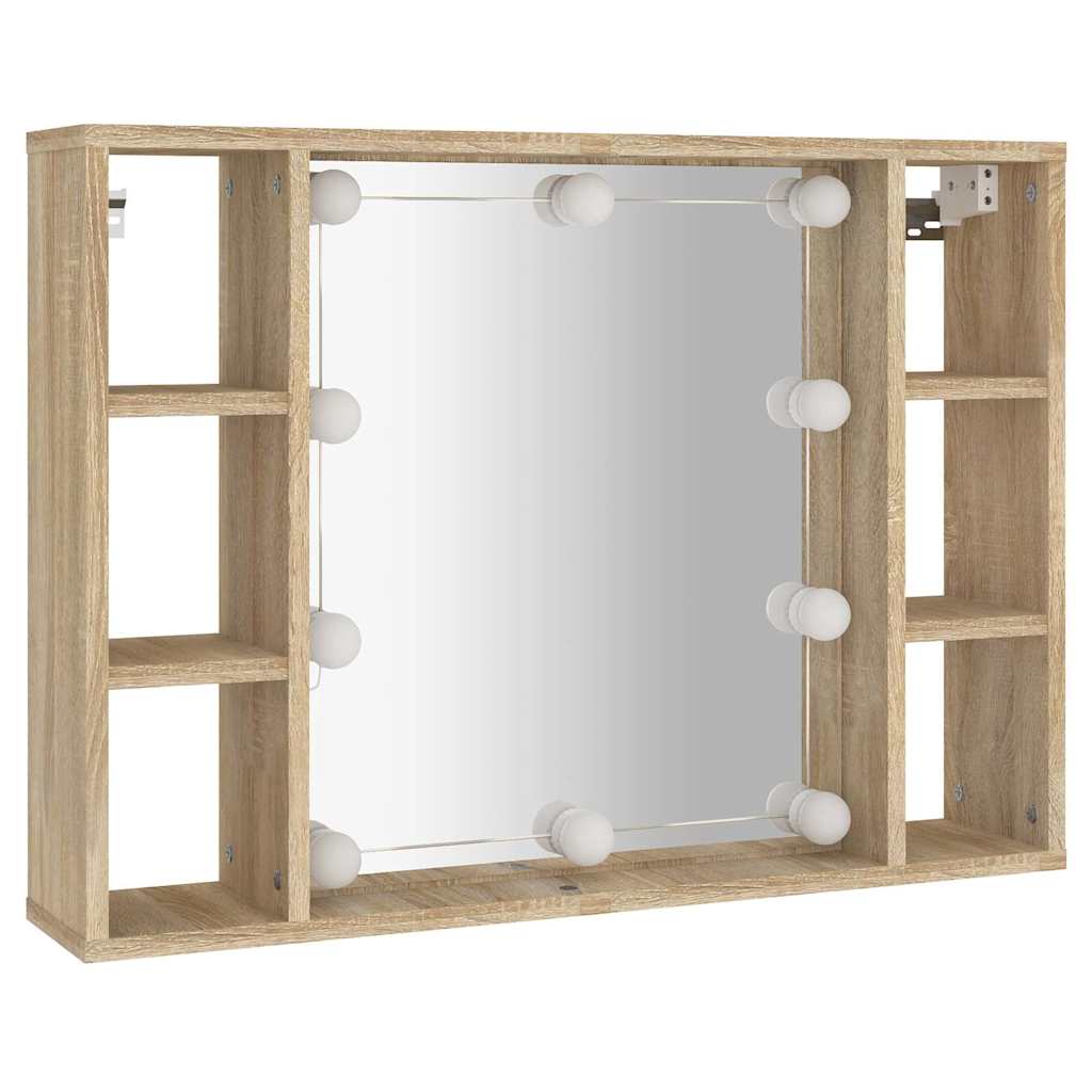 Armoire de miroir avec LED Chêne sonoma 76x15x55 cm - XIOS