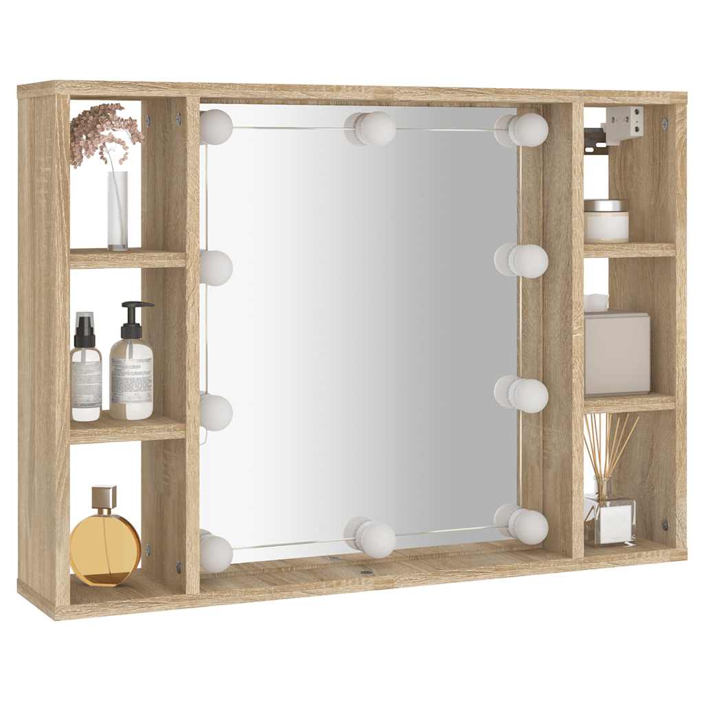 Armoire de miroir avec LED Chêne sonoma 76x15x55 cm - XIOS