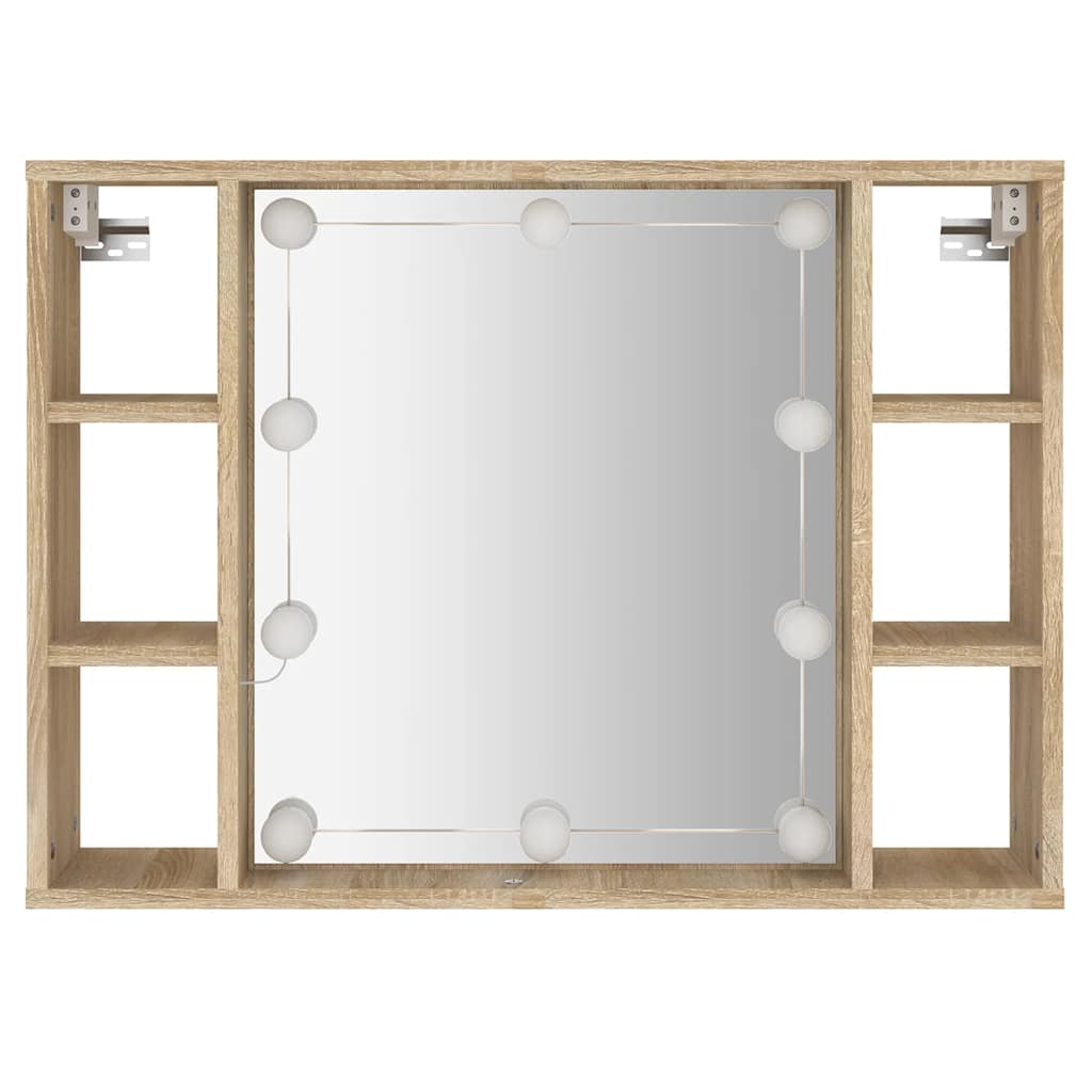 Armoire de miroir avec LED Chêne sonoma 76x15x55 cm - XIOS