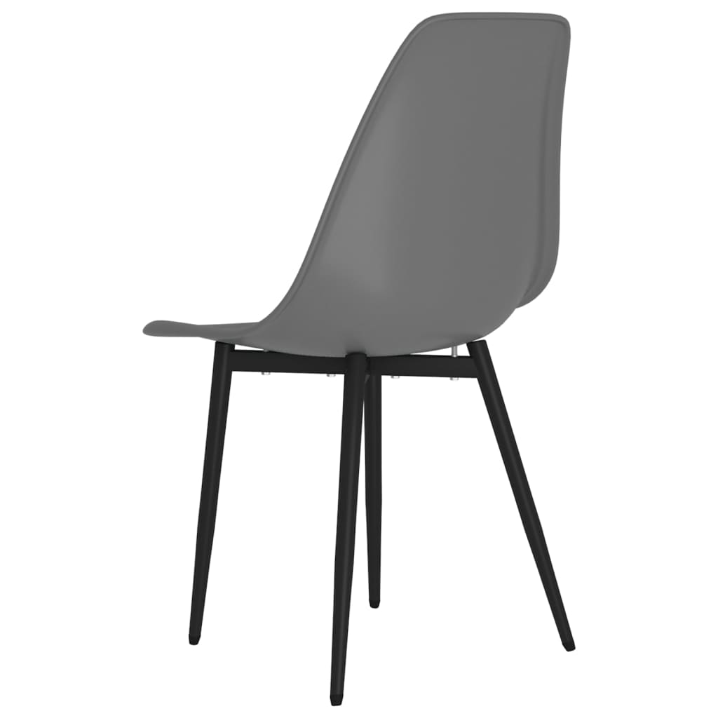 Chaises à manger lot de 2 gris PP Chaises de cuisine vidaXL