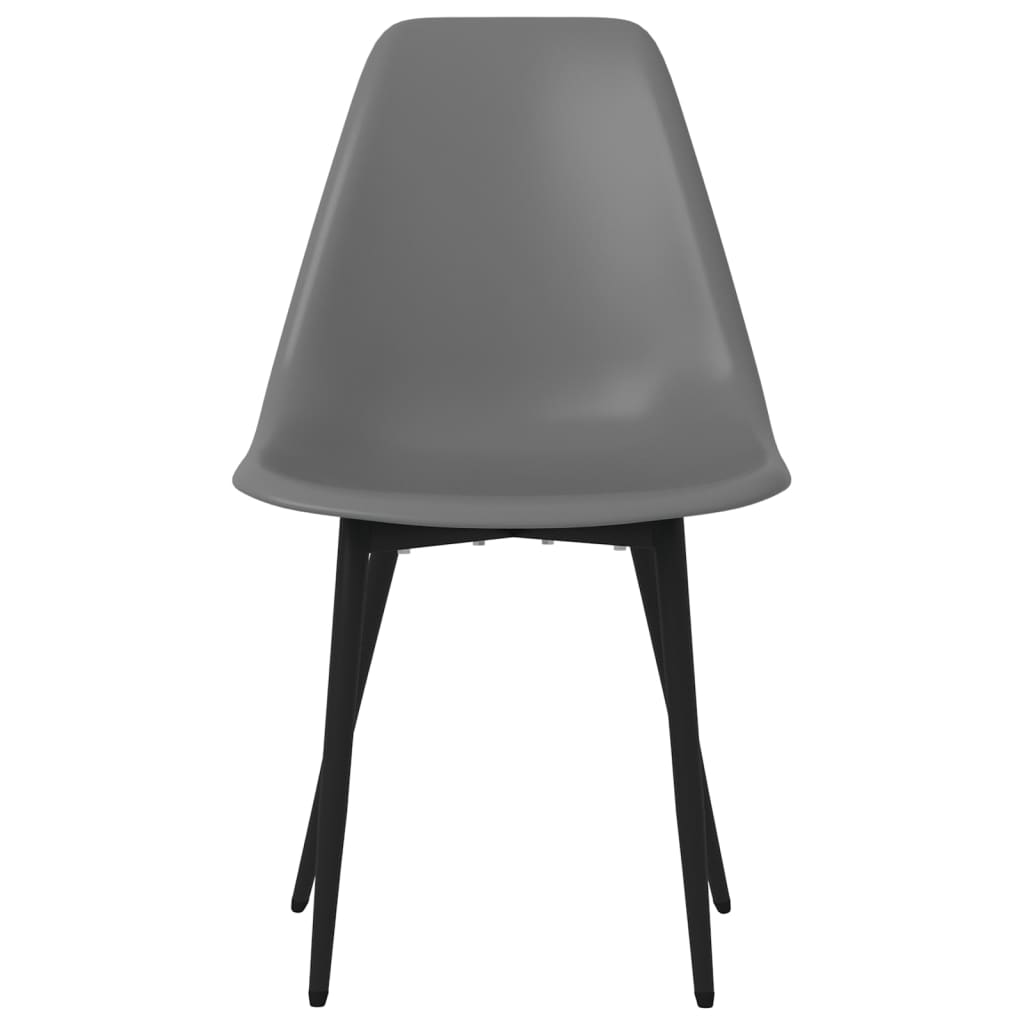 Chaises à manger lot de 2 gris PP Chaises de cuisine vidaXL