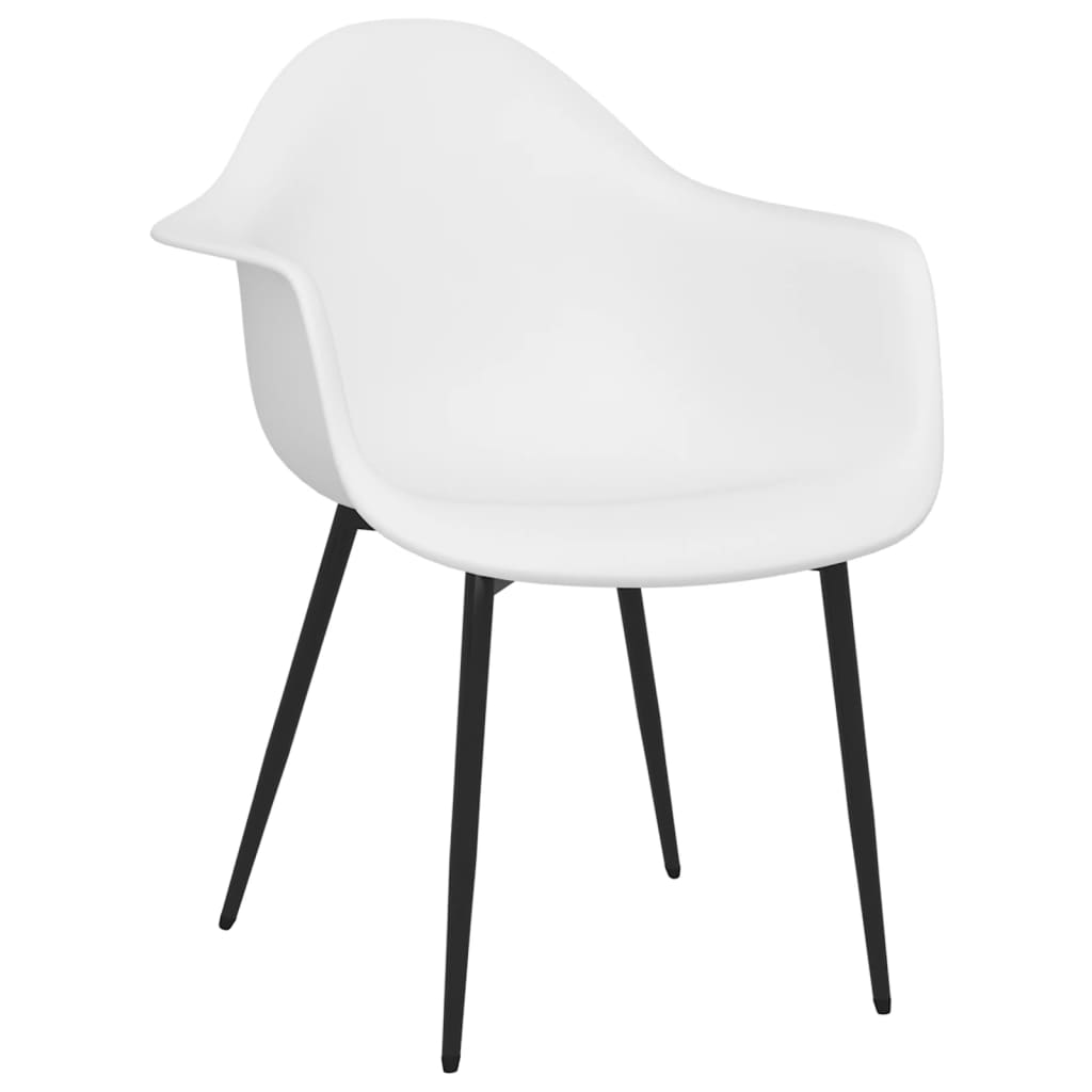 Chaises à manger lot de 4 blanc PP Chaises de cuisine vidaXL