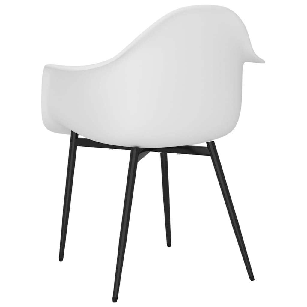 Chaises à manger lot de 4 blanc PP Chaises de cuisine vidaXL