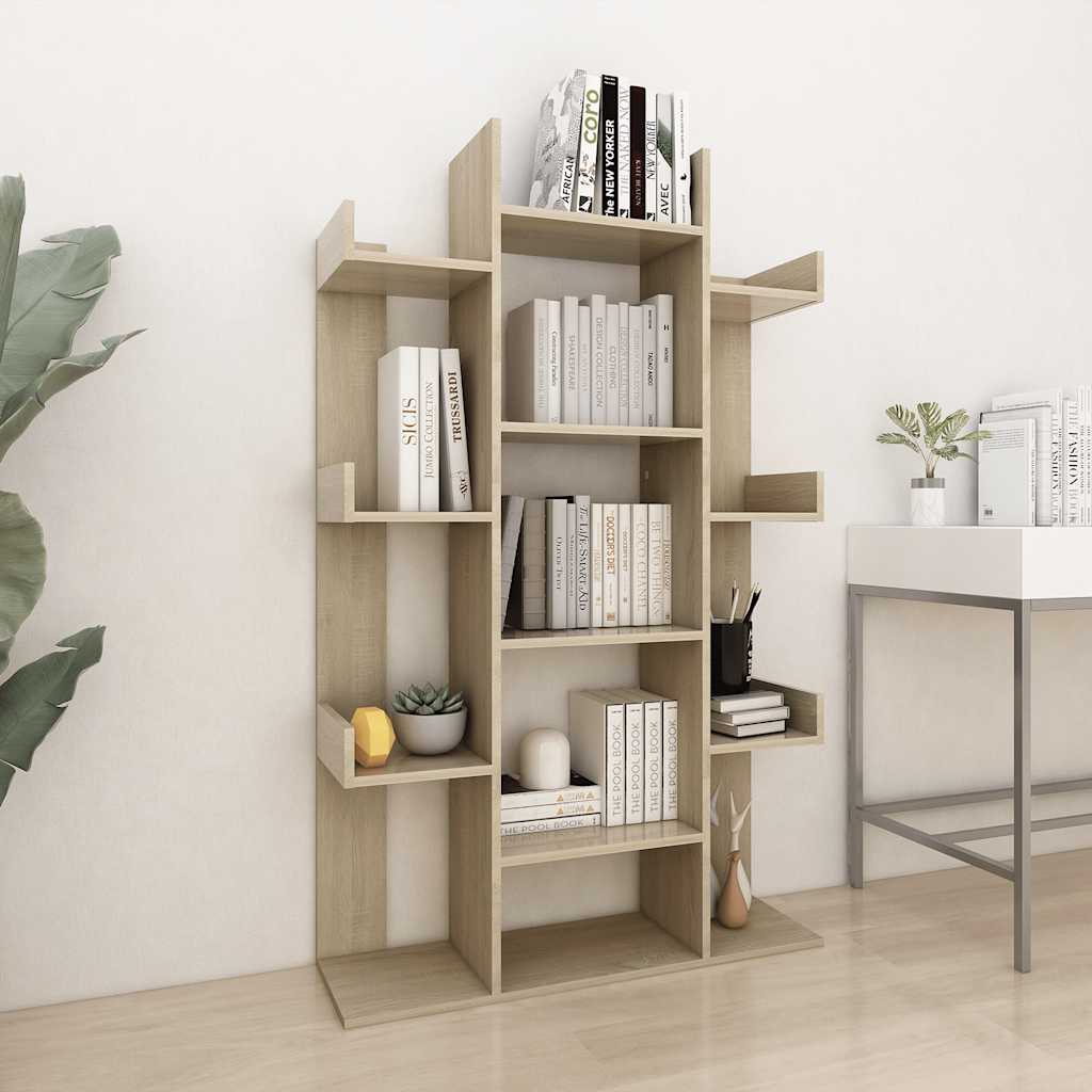Bibliothèque Chêne Sonoma 86x25,5x140 cm Bois d’ingénierie - XIOS