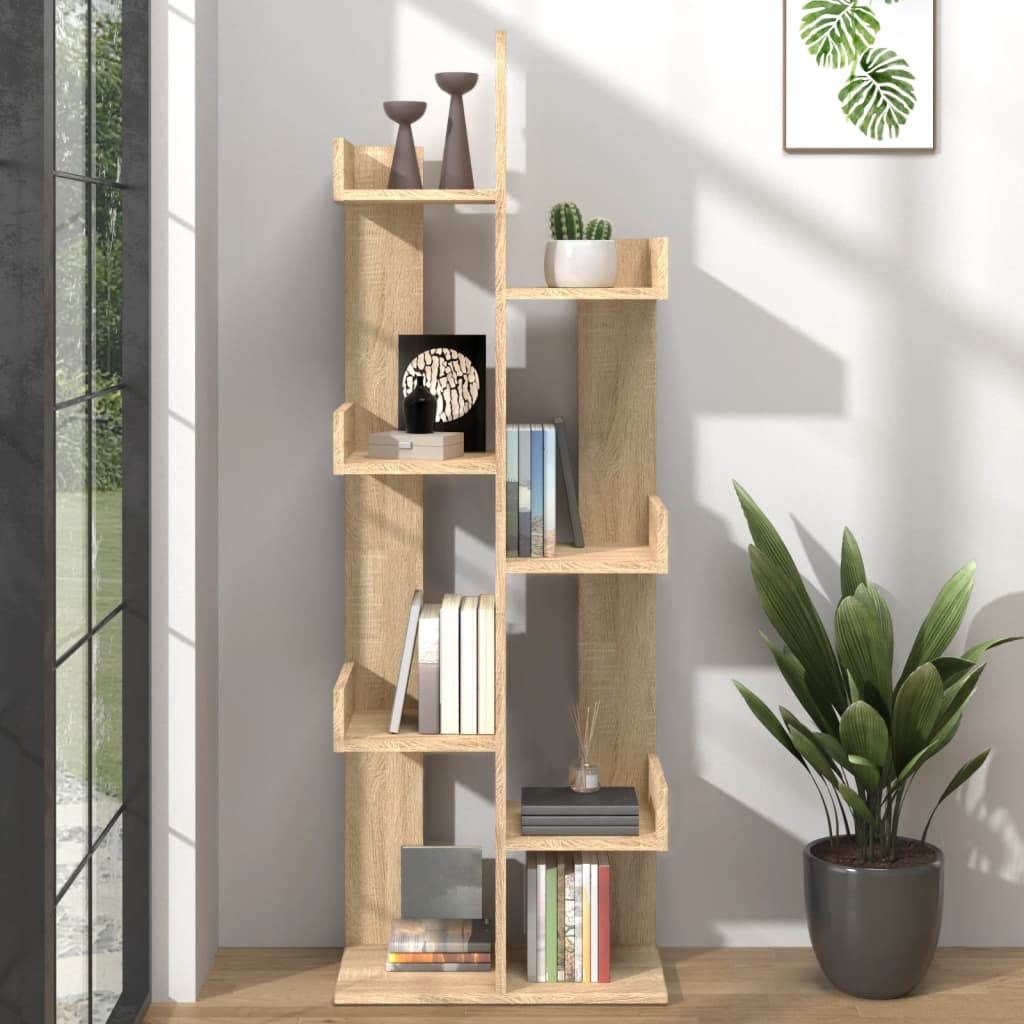 Bibliothèque Chêne sonoma 48x25,5x140 cm Bois d’ingénierie - XIOS