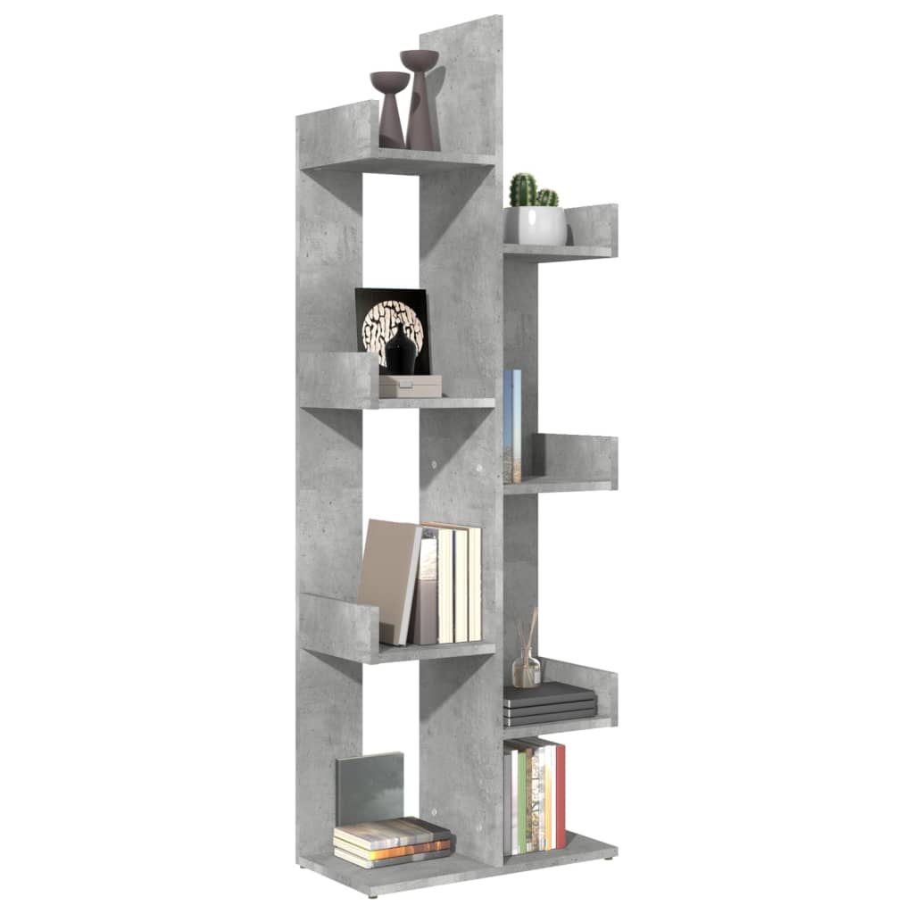Bibliothèque Gris béton 48x25,5x140 cm Bois d’ingénierie - XIOS