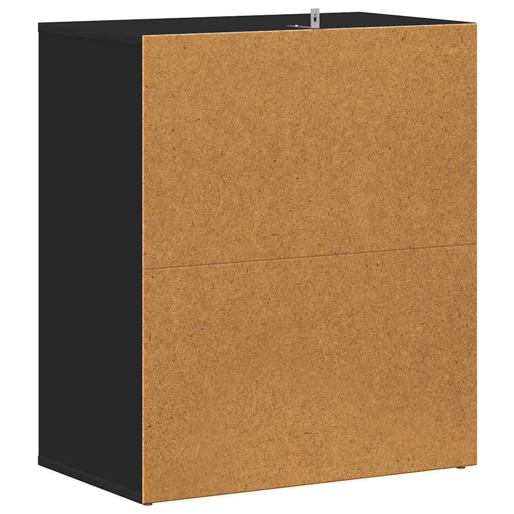 Armoire à chaussures Noir 60x35x70 cm Bois d’ingénierie - XIOS