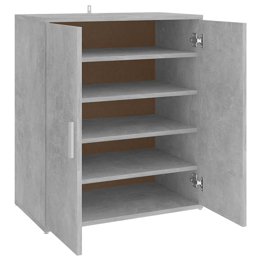 Armoire à chaussures Gris béton 60x35x70 cm Bois d’ingénierie - XIOS