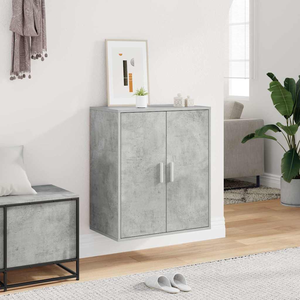 Armoire à chaussures Gris béton 60x35x70 cm Bois d’ingénierie - XIOS