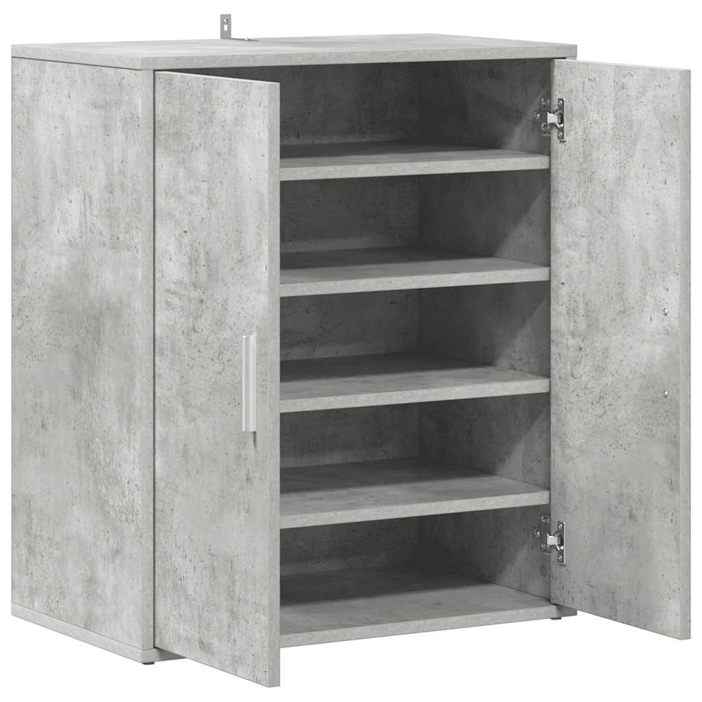 Armoire à chaussures Gris béton 60x35x70 cm Bois d’ingénierie - XIOS
