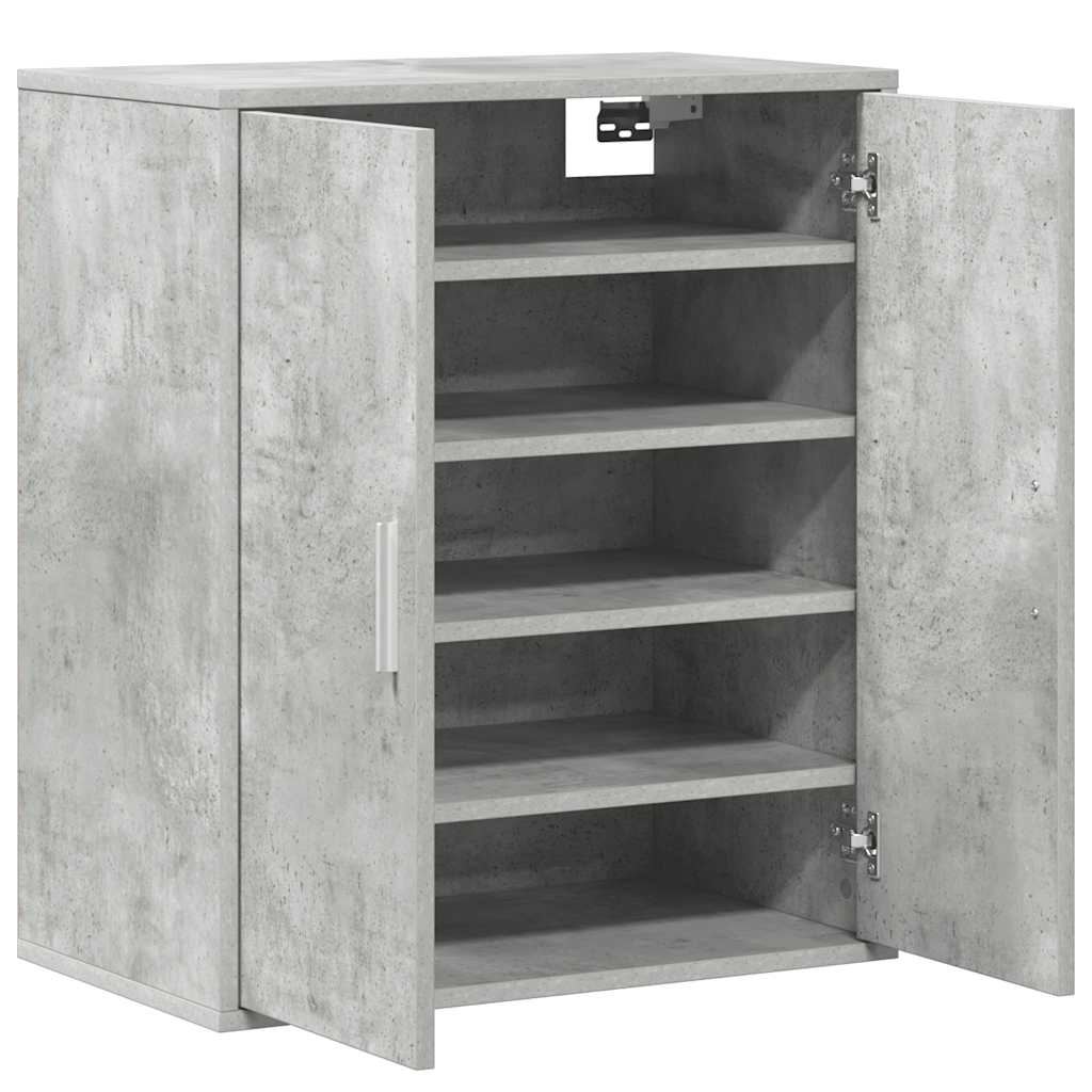 Armoire à chaussures Gris béton 60x35x70 cm Bois d’ingénierie - XIOS