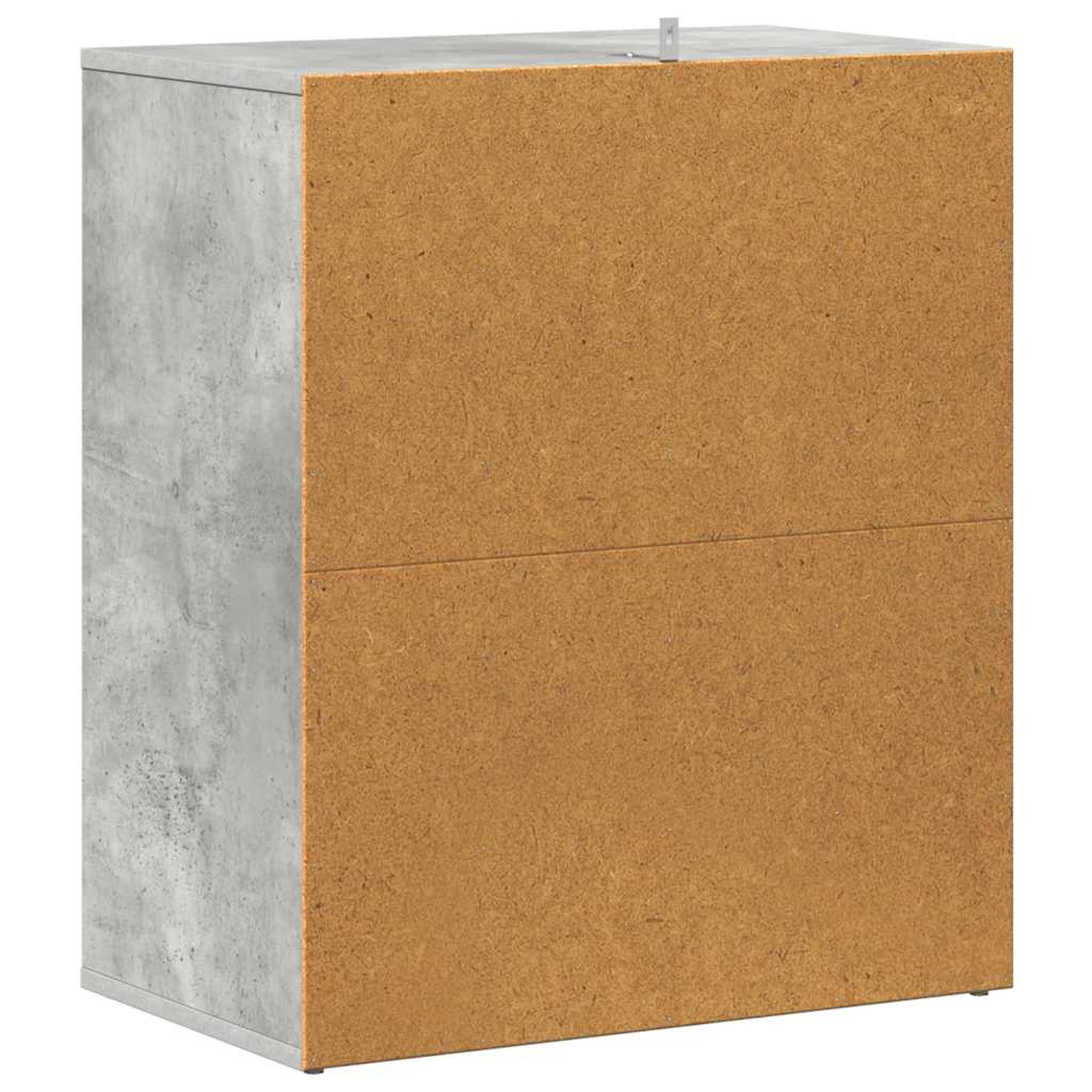 Armoire à chaussures Gris béton 60x35x70 cm Bois d’ingénierie - XIOS