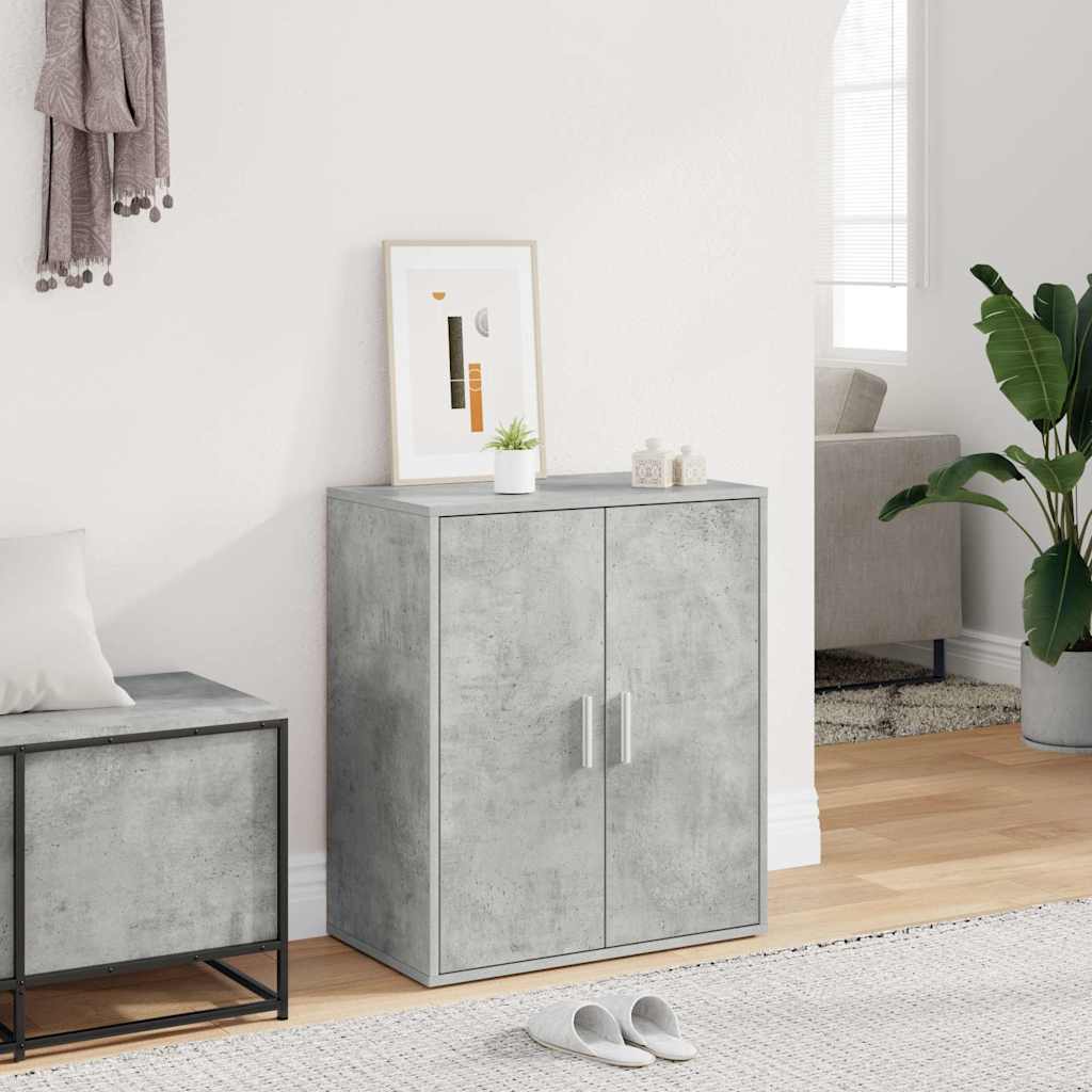 Armoire à chaussures Gris béton 60x35x70 cm Bois d’ingénierie - XIOS