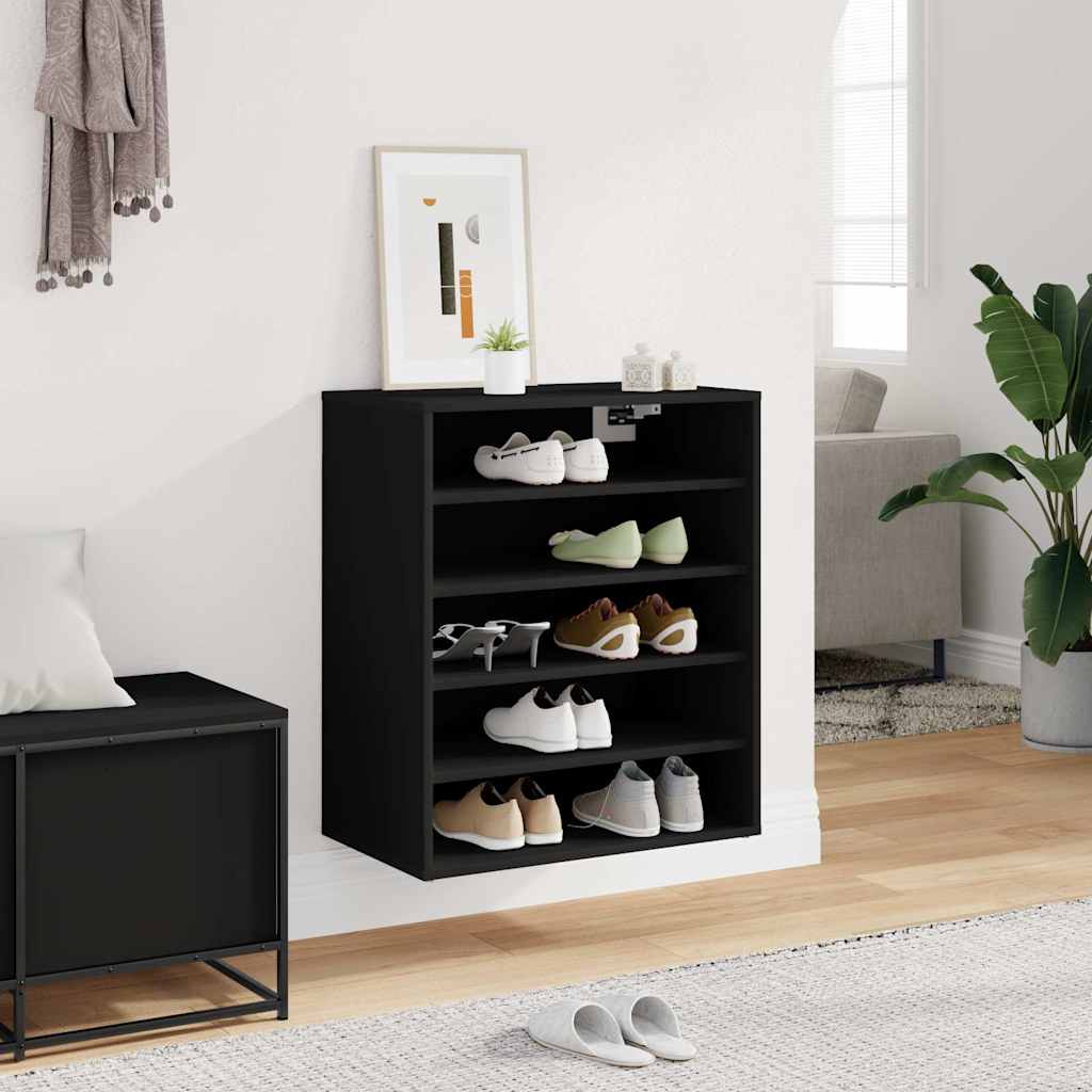 Armoire à chaussures Noir 60x35x70 cm Bois d’ingénierie - XIOS