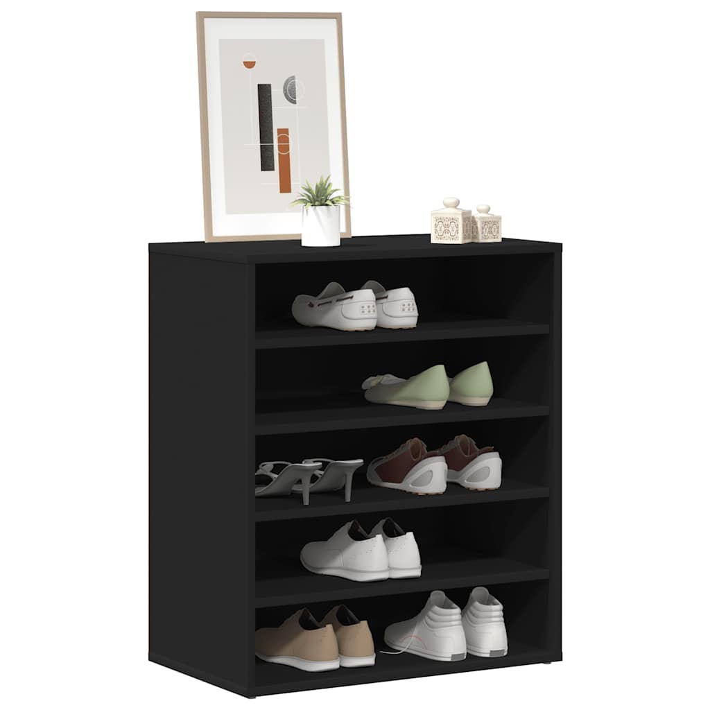Armoire à chaussures Noir 60x35x70 cm Bois d’ingénierie - XIOS