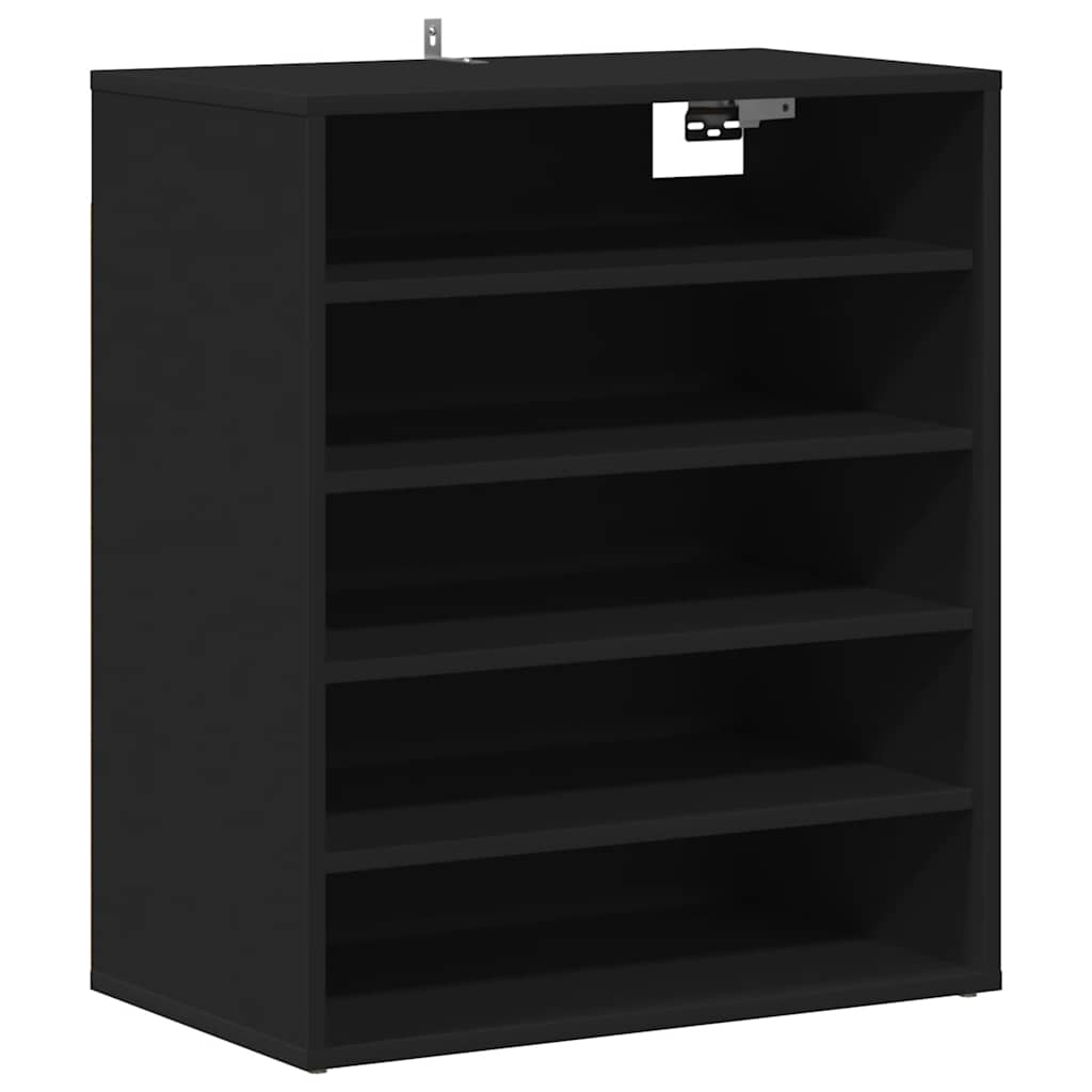 Armoire à chaussures Noir 60x35x70 cm Bois d’ingénierie - XIOS
