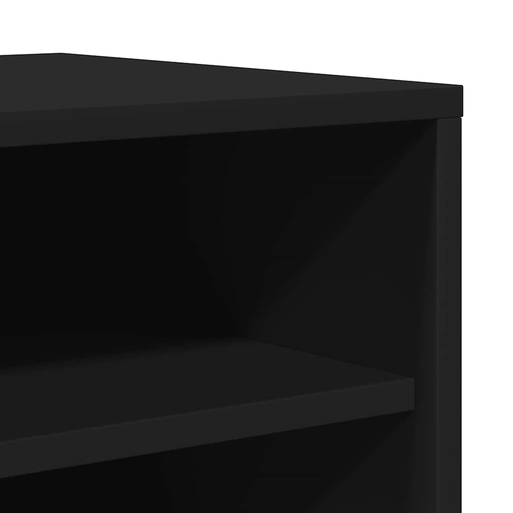 Armoire à chaussures Noir 60x35x70 cm Bois d’ingénierie - XIOS