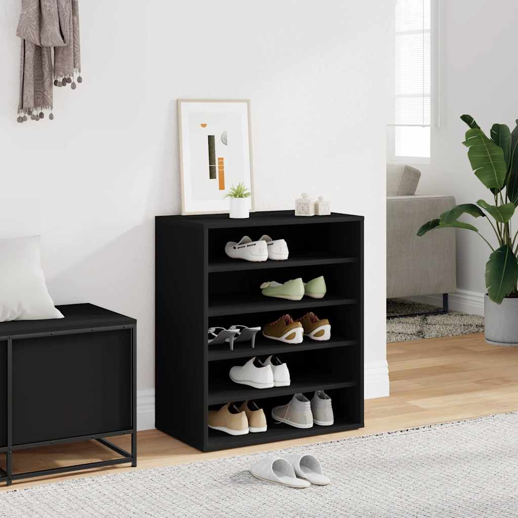 Armoire à chaussures Noir 60x35x70 cm Bois d’ingénierie - XIOS