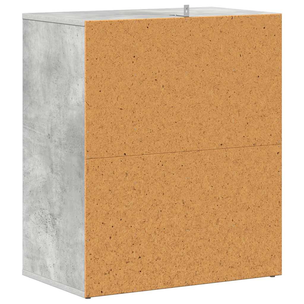 Armoire à chaussures Gris béton 60x35x70 cm Bois d’ingénierie - XIOS