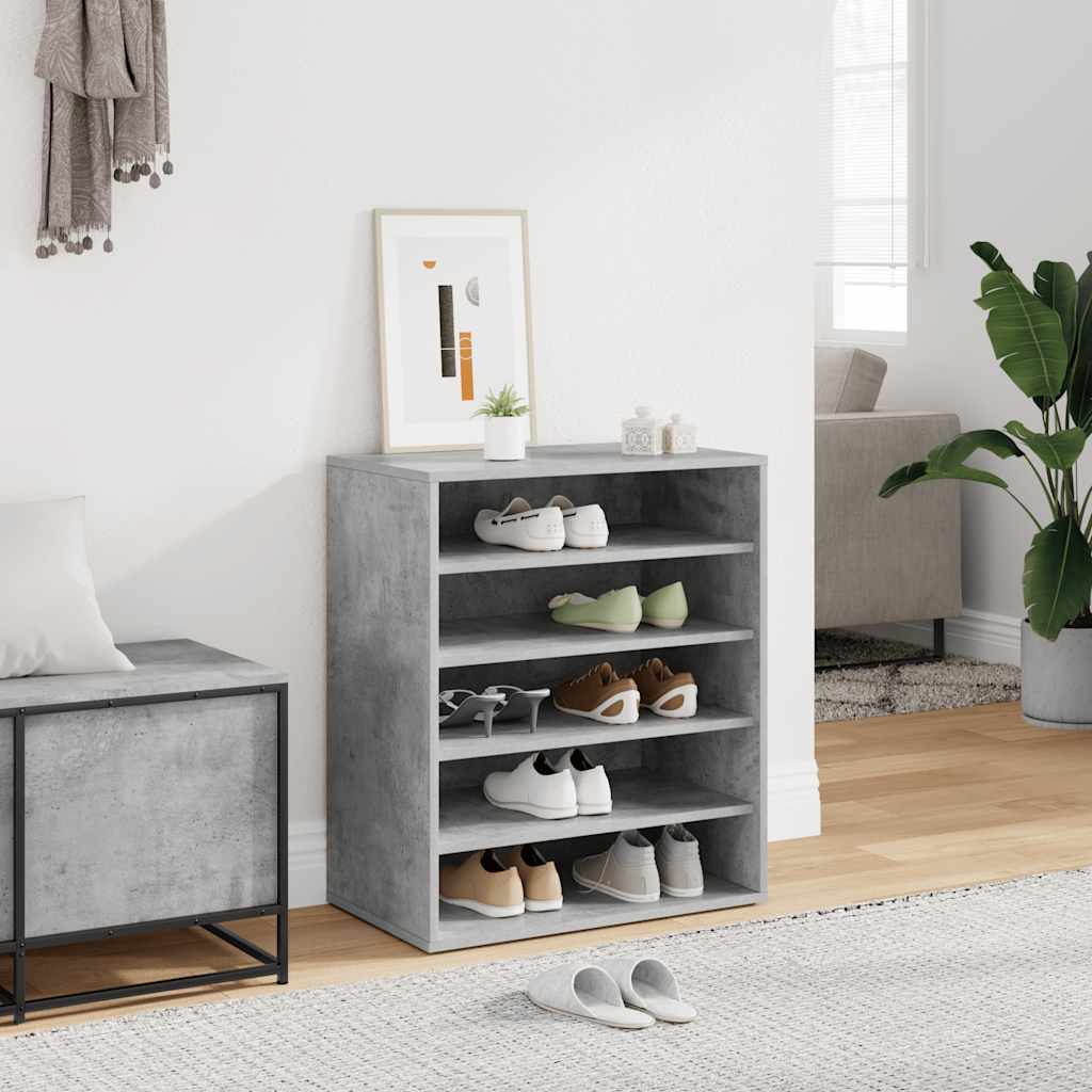 Armoire à chaussures Gris béton 60x35x70 cm Bois d’ingénierie - XIOS