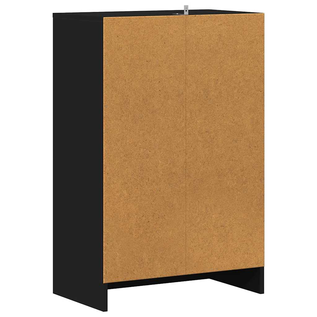 Armoire à chaussures Noir 60x35x92 cm Bois d’ingénierie - XIOS