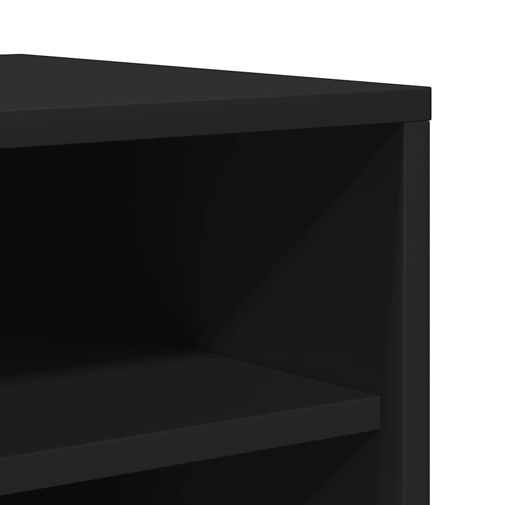 Armoire à chaussures Noir 60x35x92 cm Bois d’ingénierie - XIOS