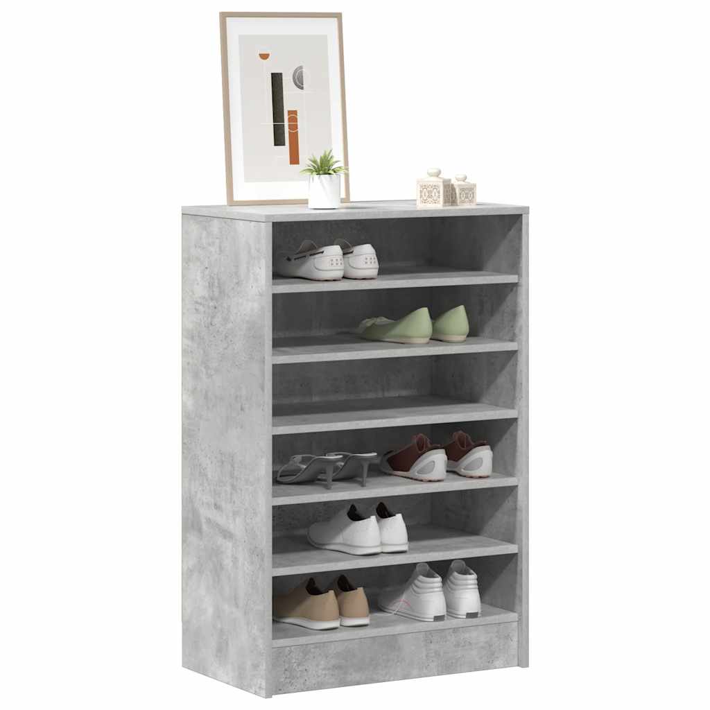 Armoire à chaussures Gris béton 60x35x92 cm Bois d’ingénierie - XIOS