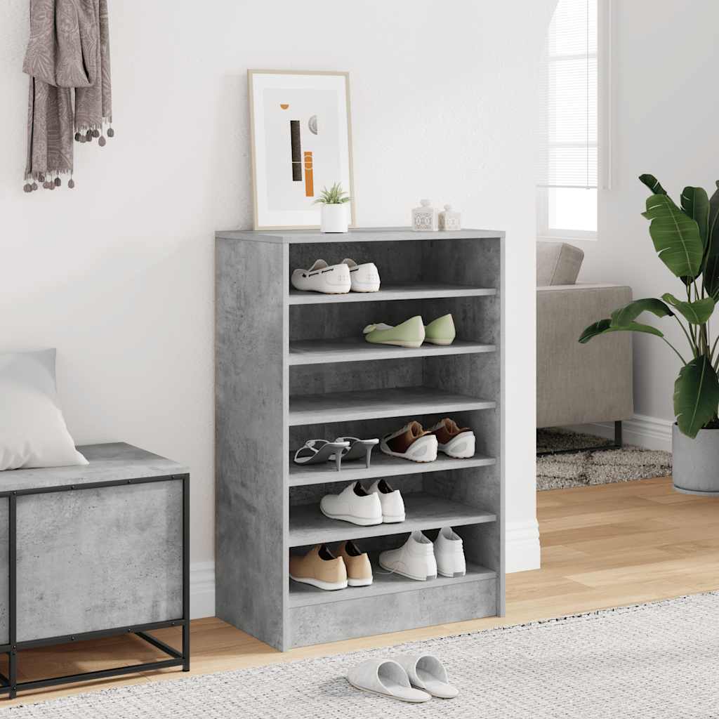 Armoire à chaussures Gris béton 60x35x92 cm Bois d’ingénierie - XIOS