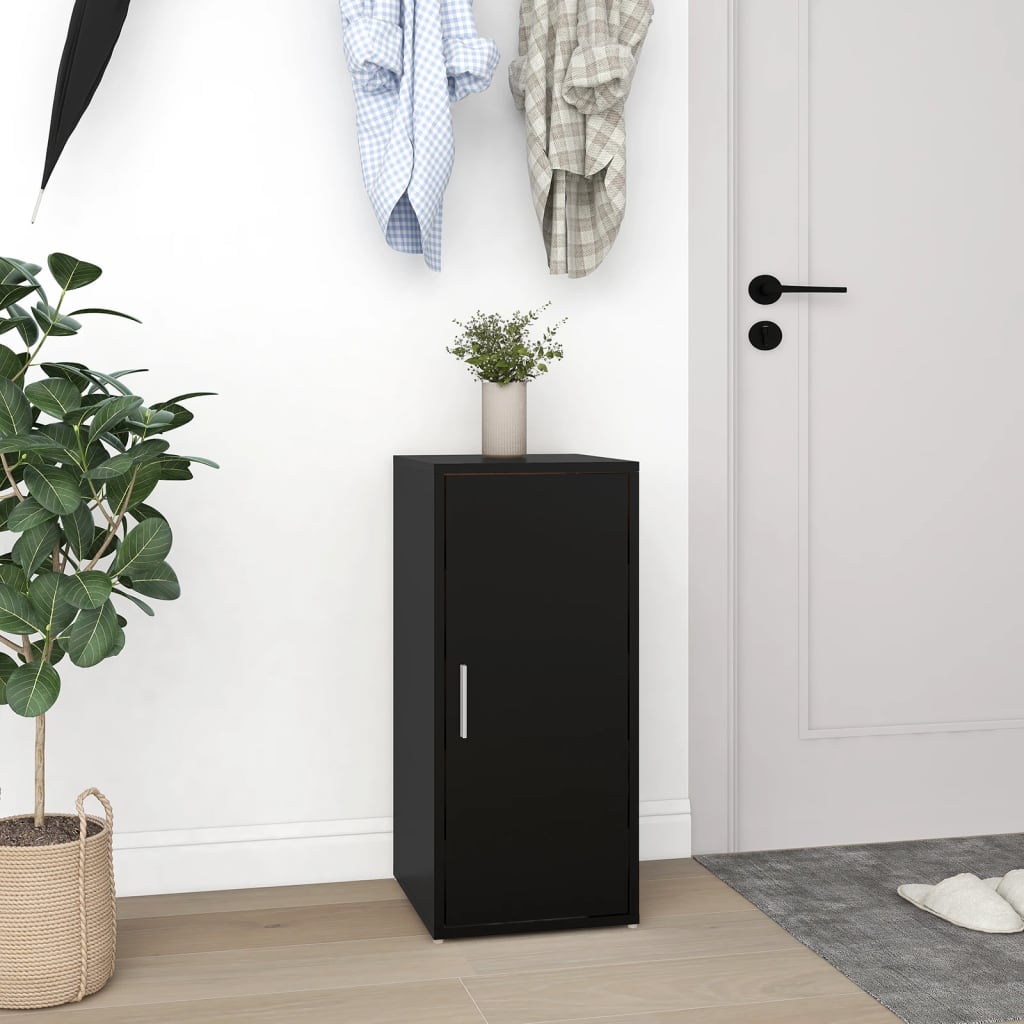 Armoire à chaussures Noir 32x35x70 cm Bois d’ingénierie - XIOS