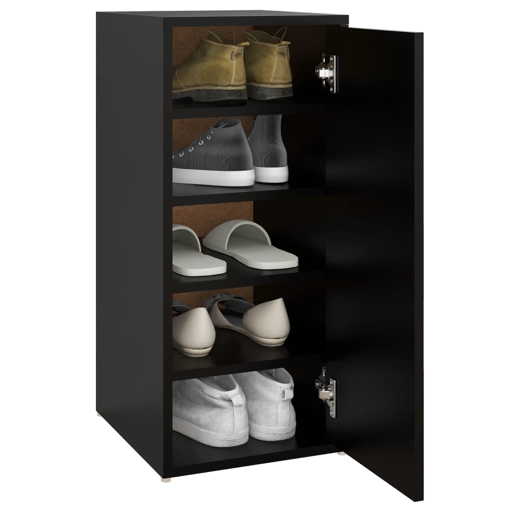 Armoire à chaussures Noir 32x35x70 cm Bois d’ingénierie - XIOS