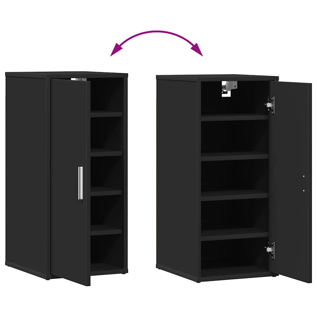 Armoire à chaussures Noir 32x35x70 cm Bois d’ingénierie - XIOS
