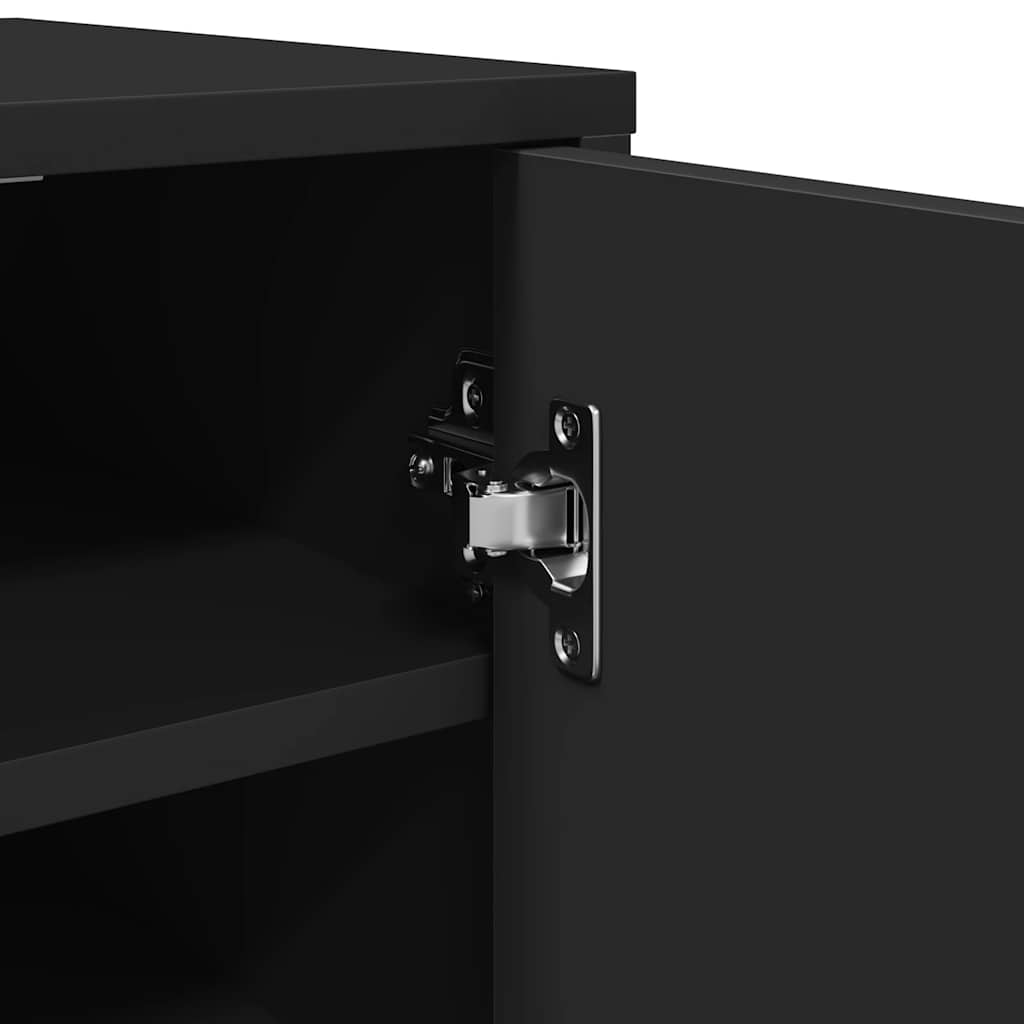 Armoire à chaussures Noir 32x35x70 cm Bois d’ingénierie - XIOS