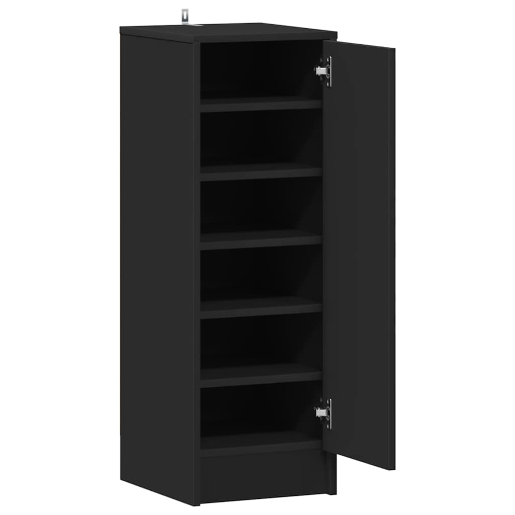 Armoire à chaussures Noir 32x35x92 cm Bois d’ingénierie - XIOS