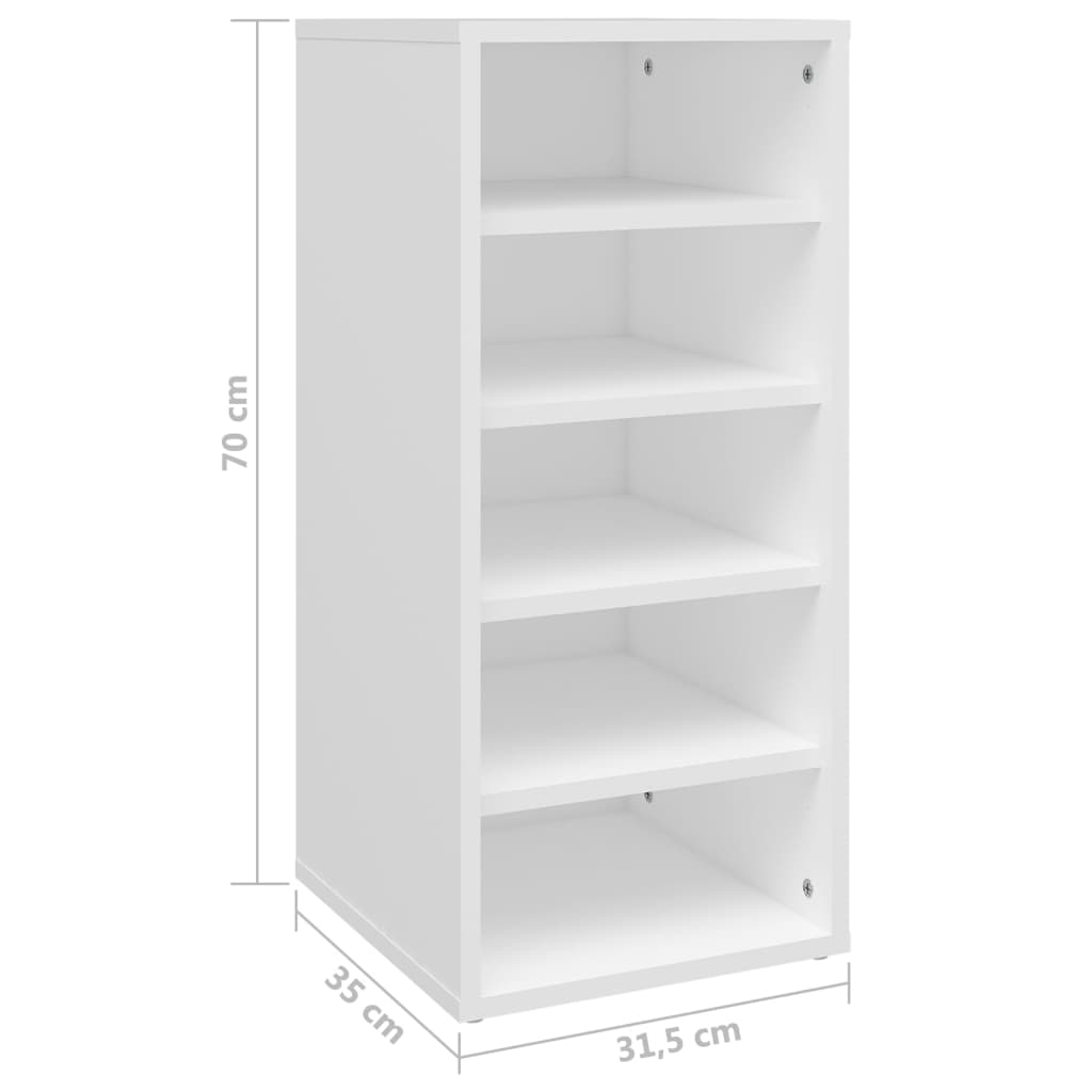 Armoires à chaussures 2pcs Blanc 31,5x35x70cm Bois d'ingénierie - XIOS