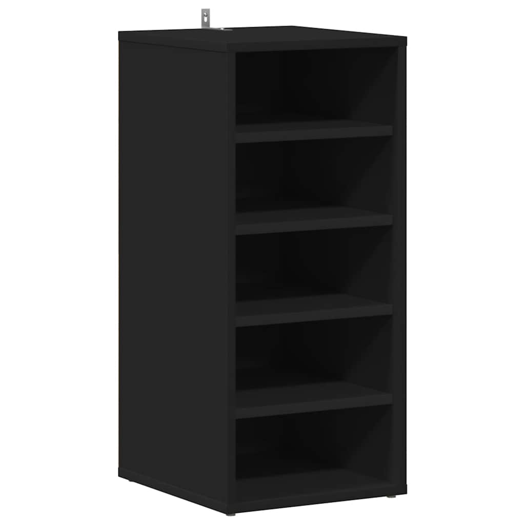 Armoires à chaussures 2 pcs Noir 31,5x35x70cm Bois d'ingénierie - XIOS